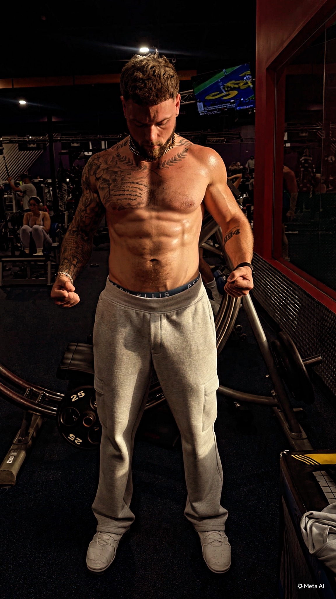 Jacoby standing in the gym